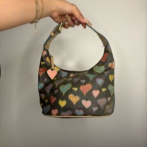 Vintage Dooney & Bourke Black Heart Handbag
